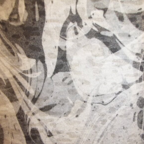 Reel Legends Womens Top Shirt Blouse Plus Size 1X Keyhole Geometric Gray - Picture 4 of 5